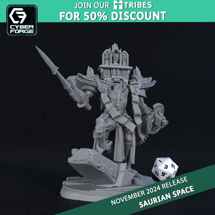 3D Printable Mors Venator in Virtus Exosuit Sacred Sisters Morvenn